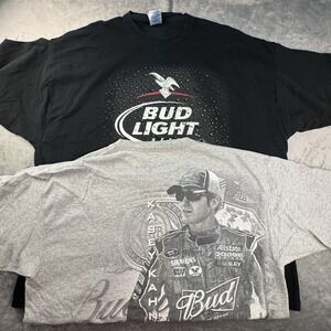 Kasey Kahne Chase 2XL T Shirt Gray And 3XL Black Bud‎ Light Gildan NASCAR #9